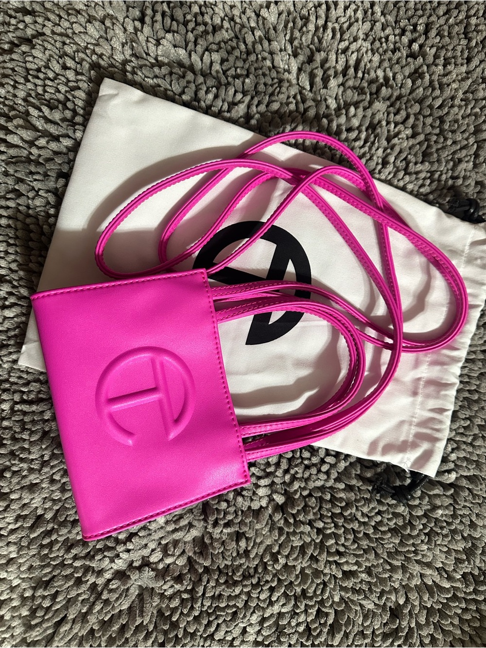 Telfar Hot Pink Mini Shopper Crossbody
